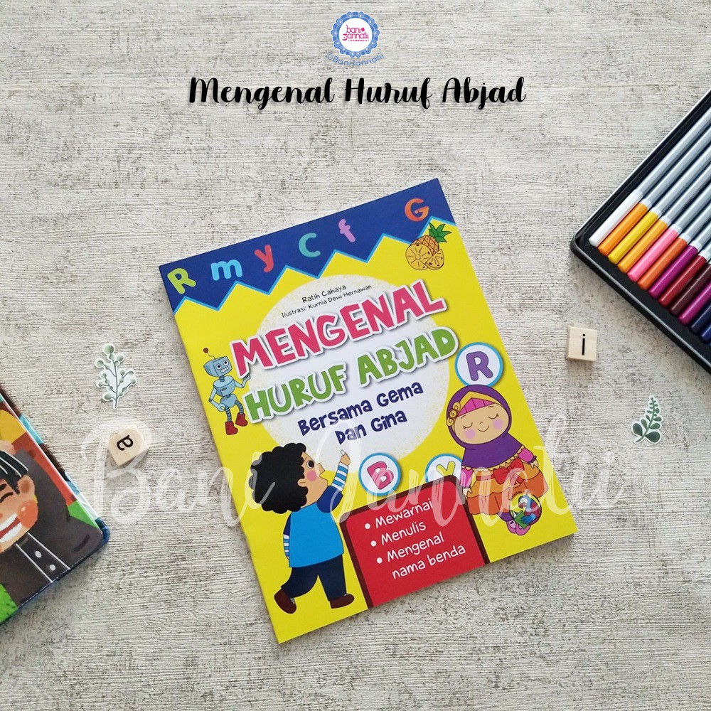 Buku Menggambar Anak Mengenal Huruf Abjad .