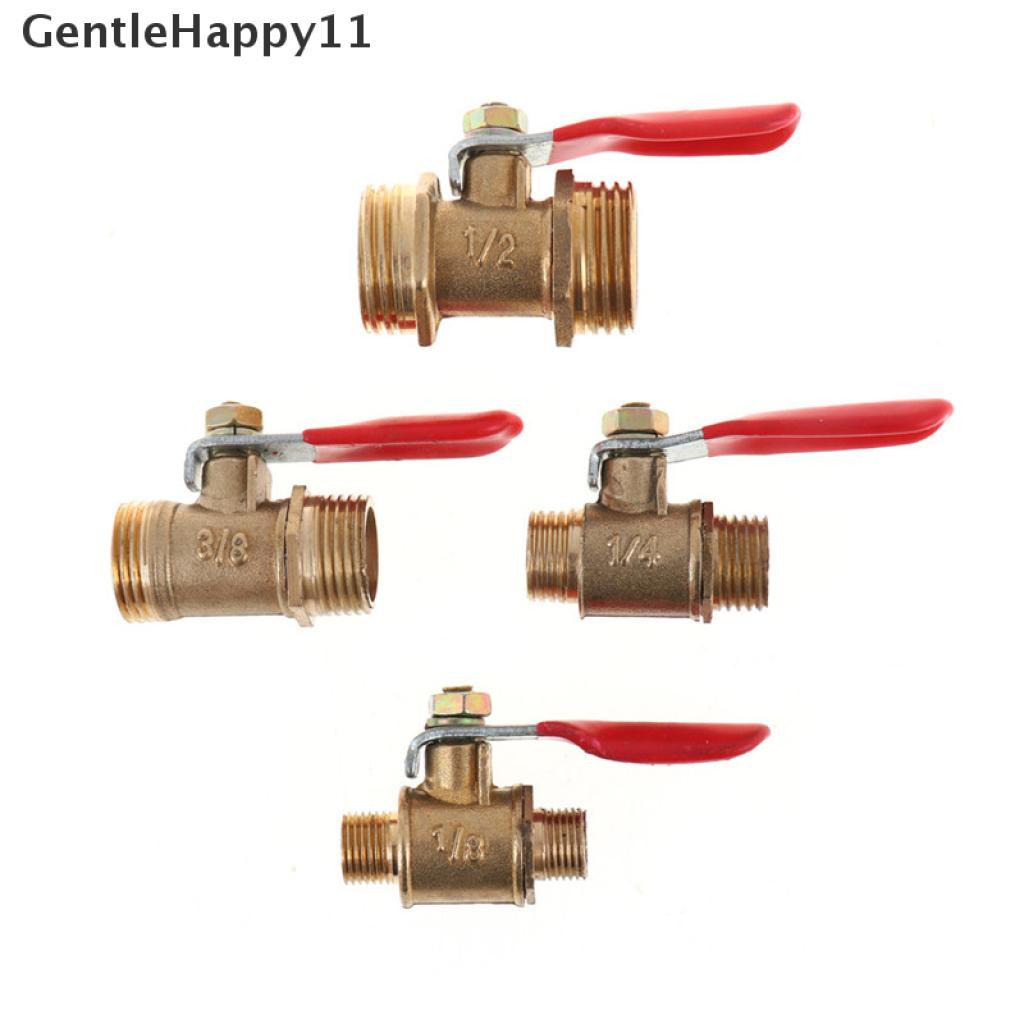 Katup Bola Kuningan 1 / 8 &quot;1 / 4&quot; 3 / 8 &quot;1 / 2&quot; Male Ke Male BSP Dengan Gagang