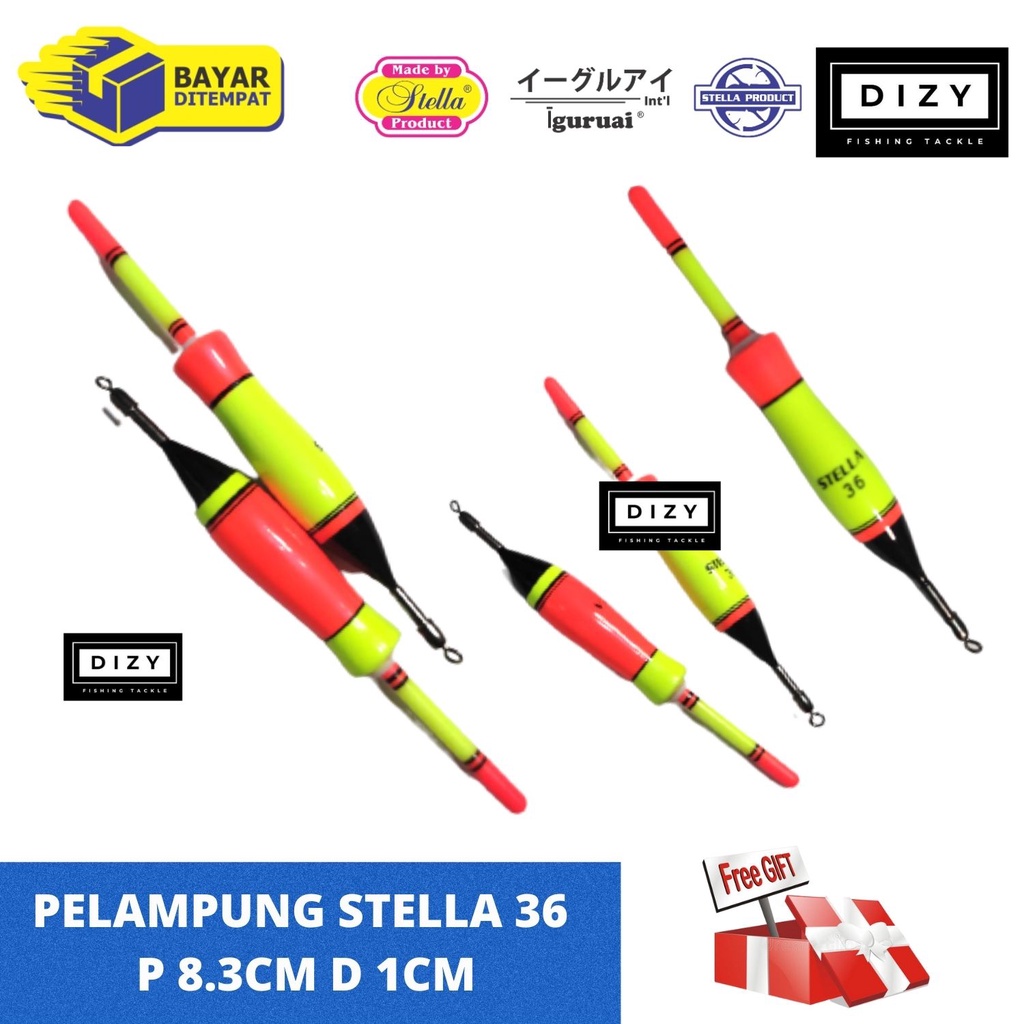 Mancing Pelampung Pancing Stella 36 kambangan Kumbul Bisa Dipasang Fosfor High Quality Bahan Kayu Ba