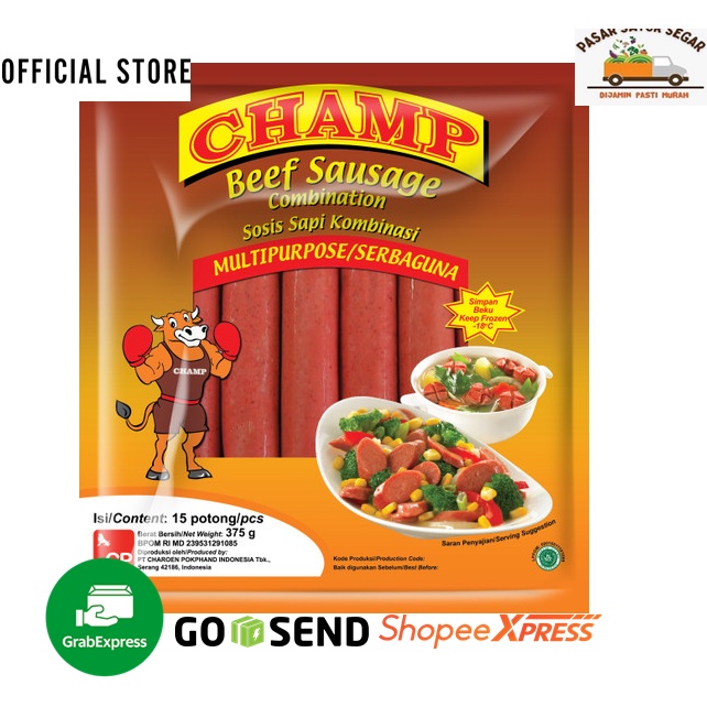 

Champ SOSIS SAPI 375gram Beef Sausage 375 gram