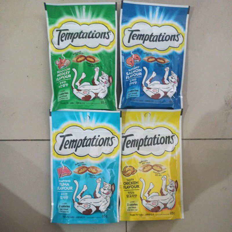 temtations snack kucing all varian cemilan kucing 85gram