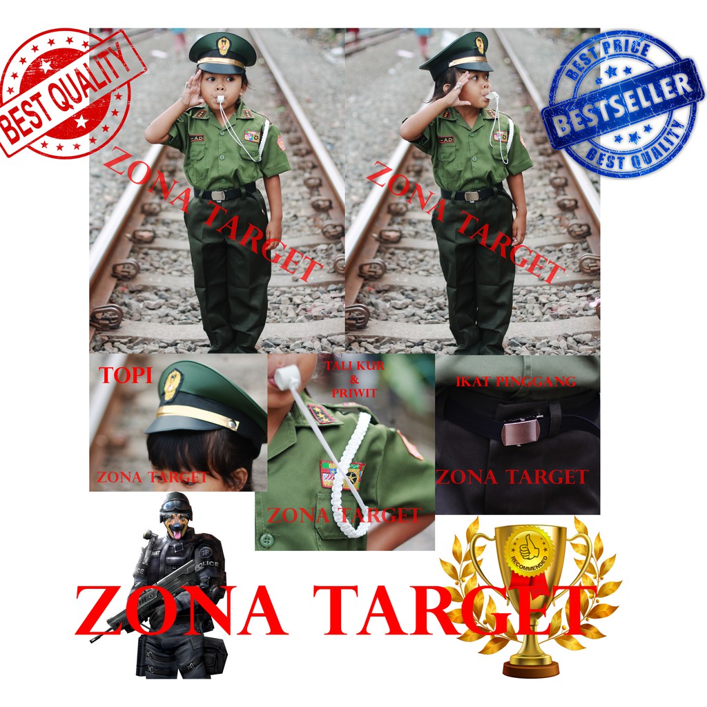 BAJU SERAGAM PDH TNI AD ANAK MURAH