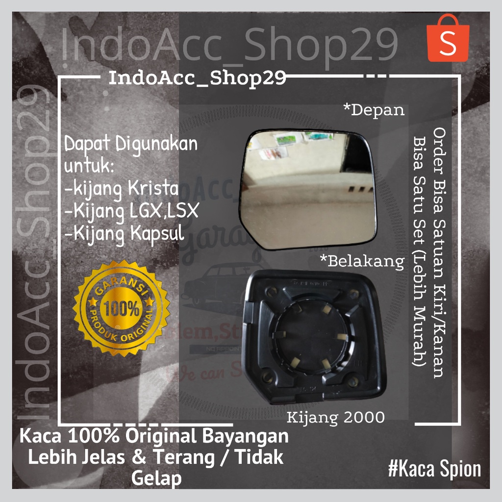 kaca spion eletrik original toyota kijang krista 2000 krista 2001 kijang 2000 kijang 2001 + breket
