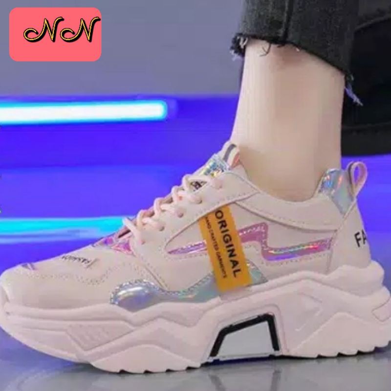 {COD} Sepatu Sneakers Wanita | Sepatu Olahraga Wanita | Sepatu Running Korea Import | Sepatu Murah