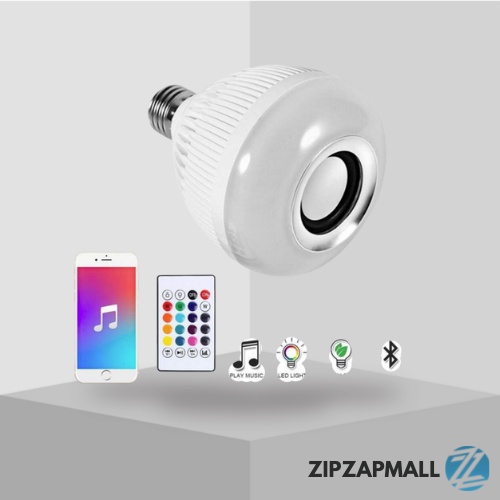 Bohlam LED RGB E27 12W with Bluetooth Speaker 2 in 1 / Lampu Speaker Multi Warna Suara Jernih Super Bass Dengan Remote Control / Bohlam Led Lampu Disko Hias Kamar Warna Warni / Lampu Speaker LED Tiktok Bisa Ganti Warna / Bohkam Lampu Rgb Murah Original