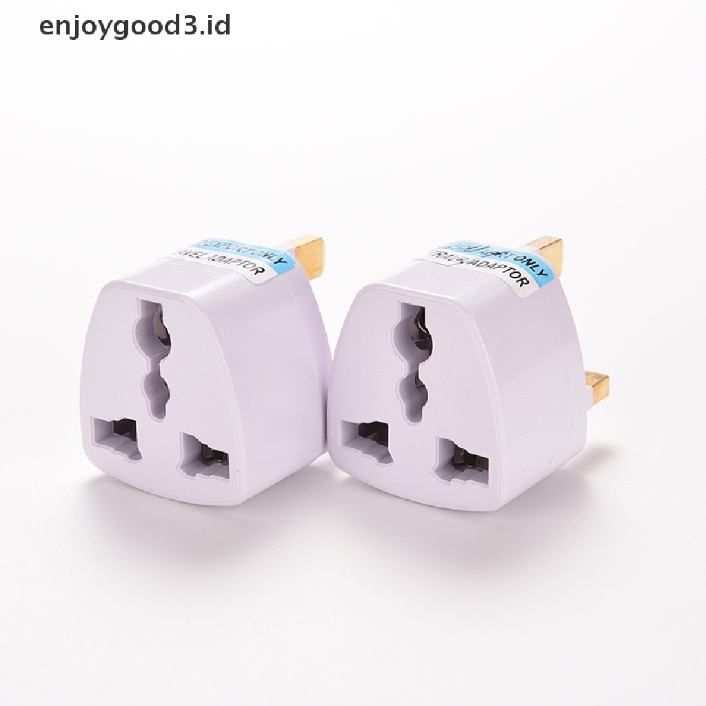 (Rready Stock) 1 PC Adaptor Converter Plug AU EU Ke UK AC Power Universal Warna Putih Untuk Travel