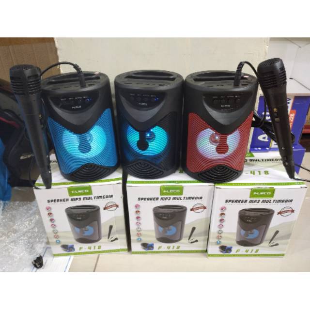 Speaker bluetooth fleco F418 speaker tenteng super bass