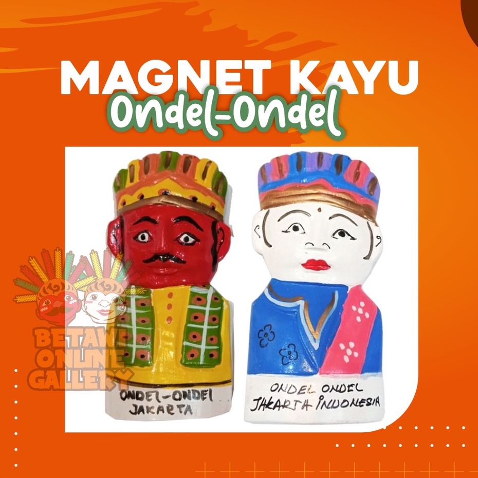 Hiasan Magnet Kulkas Ondel-ondel Kayu Besar[SATUAN]