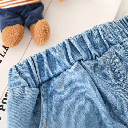 KF CAT Setelan Anak Laki Laki Import/ Setelan Sweater Lengan Panjang Pocket Bear + Jean Panjang Model Jogger Gaya kasual  Untuk Usia 1-4 Tahun