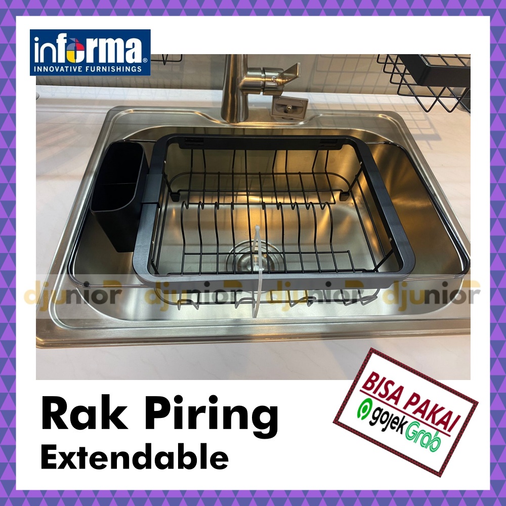 INFORMA - RAK PIRING / PENIRIS PIRING / WALLEY IN-SINK DISH RACK EXTENDABLE