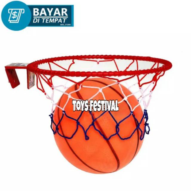 Mainan Ring dan bola basket - jaring basket