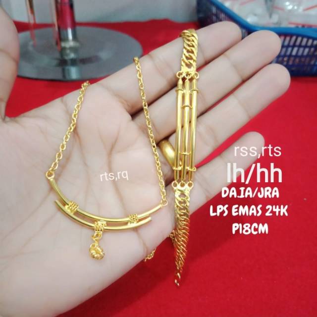 Replika mas 24 k, set bambu,  bisa disepuh ulang,awet,tahan lama