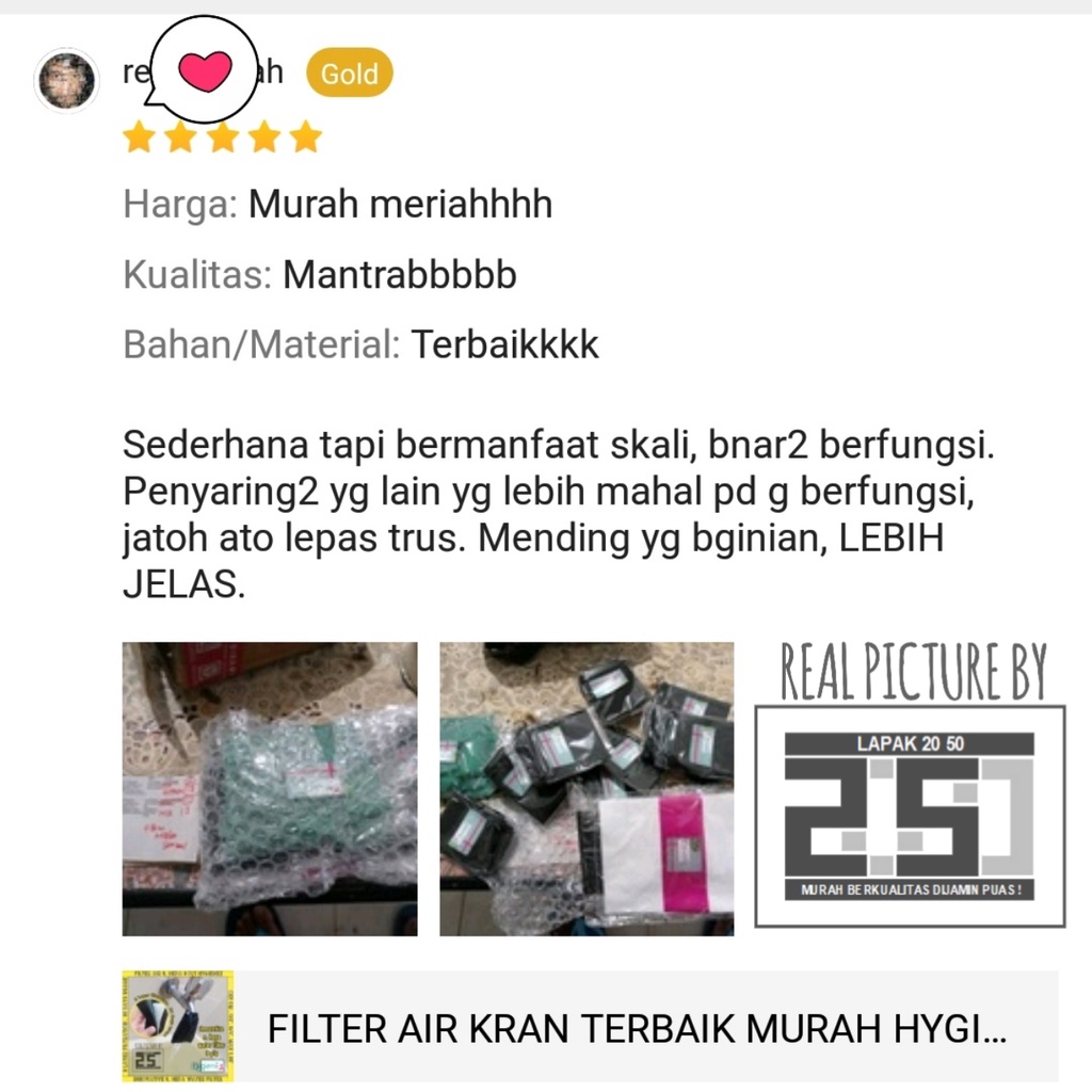 Filter Air Kran HYGIENEZ Saringan Kain 3 Lapis Mikron Semi Hepa Terbaik Kantong Kantung Sambungan Tambahan Keran Wastafel Bak Kamar Mandi Tandon Toren Sumur Bor PDAM Akuarium Aquarium Ikan Kolam Renang Minum Batu Penyaring Penjernih Alami Keruh Bau