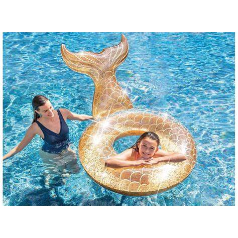Intex Ban Renang Mermaid Tail Glitter Pelampung Swim Ring Anak Dewasa