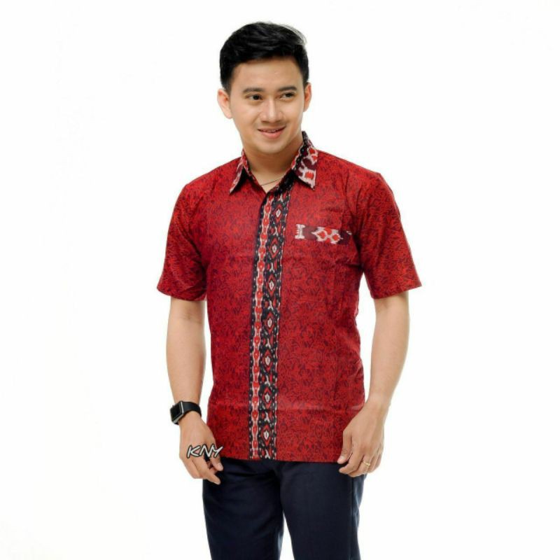 Kemeja batik pria Mega mendung