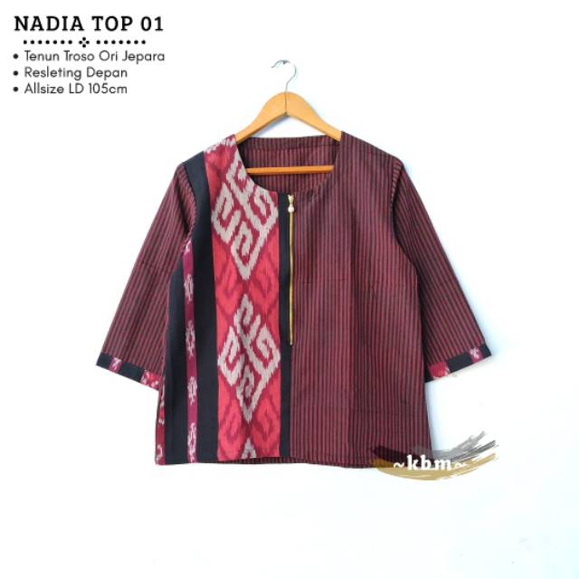 Blus tenun troso busui blus nadira dan  blus lurik devia dan blus nadia