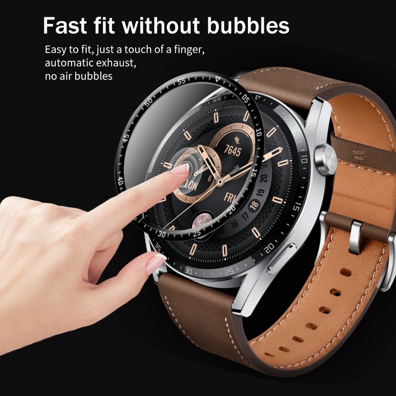 Pelindung Layar Smartwatch Huawei GT3 42MM / 46MM 3D Curved HD Anti Gores / Minyak / Sidik Jari