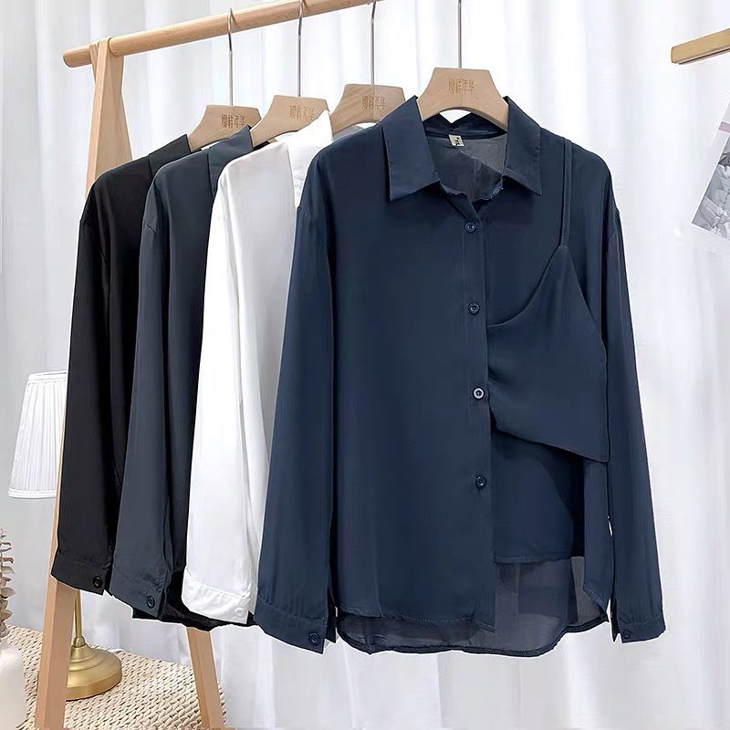 DISKON RAINEY SHIRT TOP - blouse korea / korean style / daily blouse / blouse hits / grosir blouse