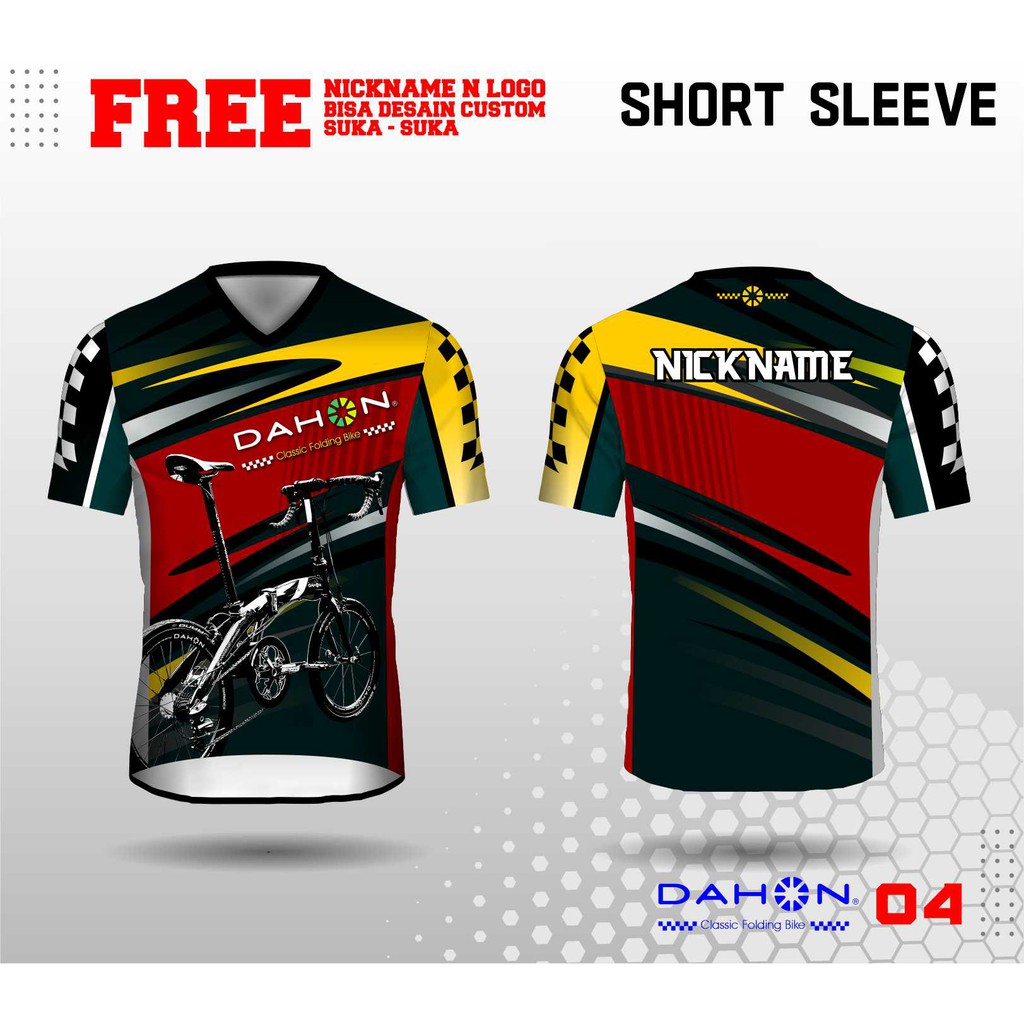 Jersey sepeda lipat dahon a baju kaos folding bike