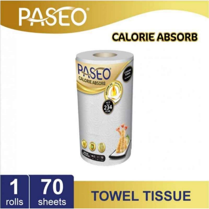 Paseo Elegant Roll White Tip To Tip Towel Kitchen [70 Sheets/ 1 Rolls]