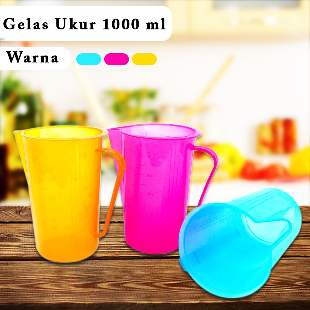 Gelas ukur / gelas takar 1000ml - warna