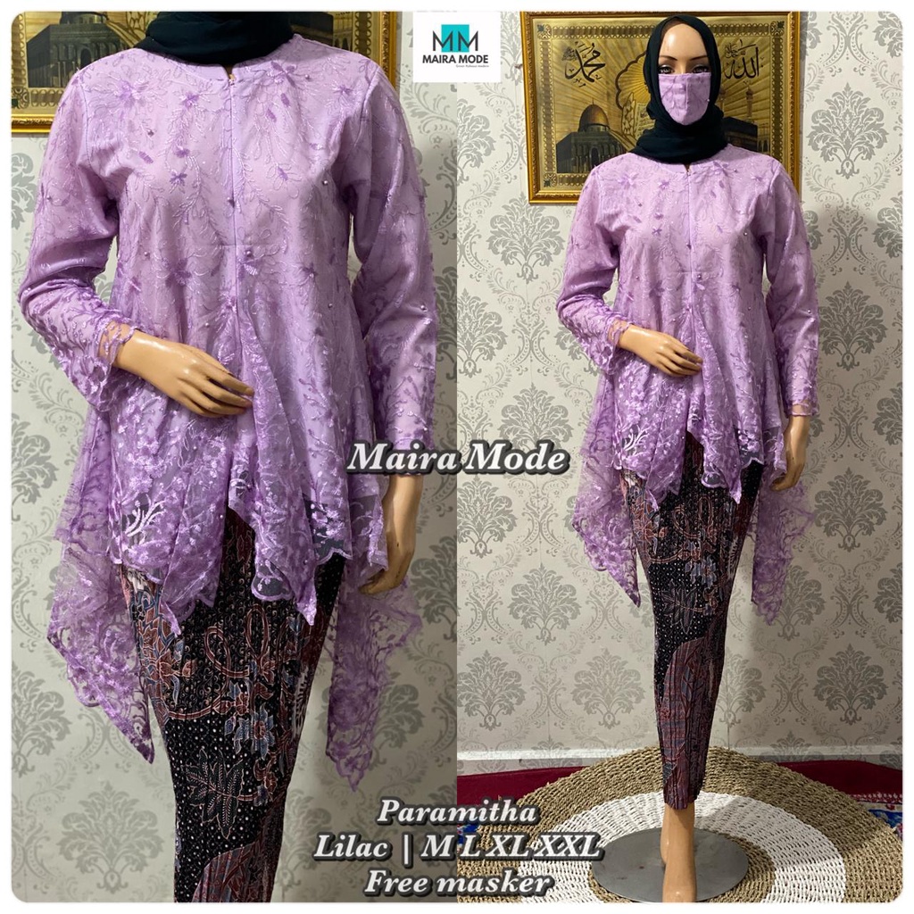 Kebaya Paramhita Maira / Kebaya Tunik Busui / Kebaya Busui Tulle Modern / Kebaya Seragam Pesta / Kebaya Kartini