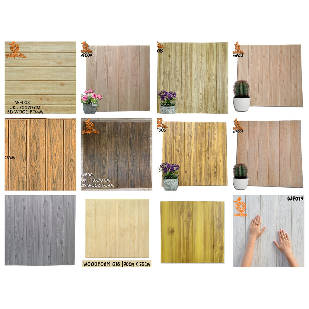 WoodFoam 3D Kayu Klasik Emboss Panel Foam HomeLiving