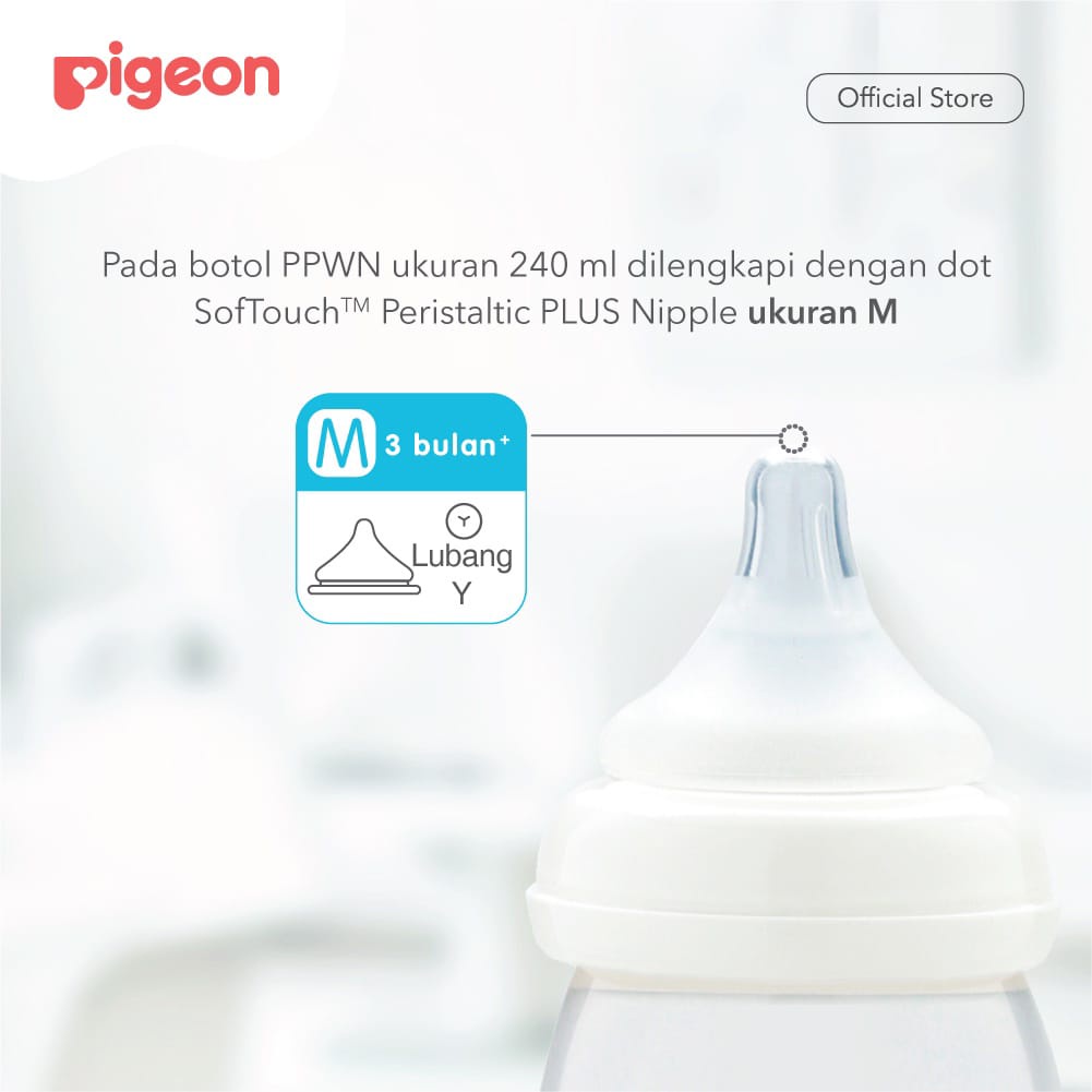 PIGEON Botol Susu PP Wide Neck Peristaltic Plus 240 ml