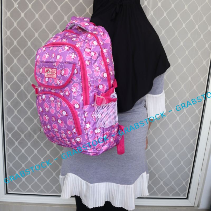 Ransel Laptop Girl Raincover Free Botol Minum Grabstock