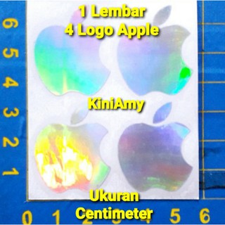 Cutting Sticker Logo Apple IPhone* Warna Hologram Rainbow