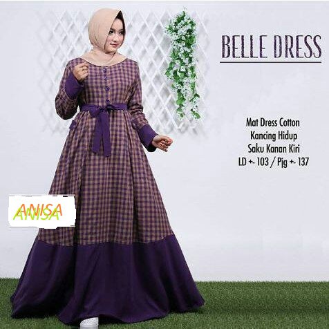 Dress Muslim Coupe Wanita - BHJ 0192 - Original Gareu Fashion