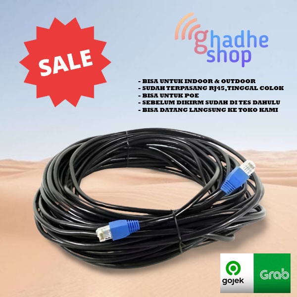 Jual Kabel Lan Cat5e FTP STP OUTDOOR Spectra 30 Meter Siap Pakai Kabel