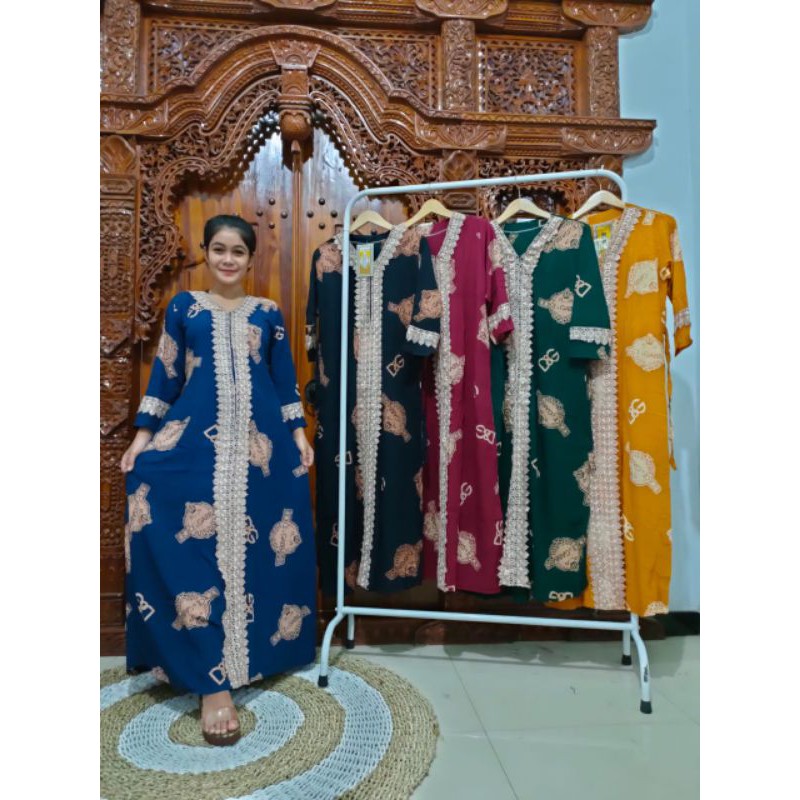 Daster arab jlamprang Gamis renda jlamprang#gamis arab