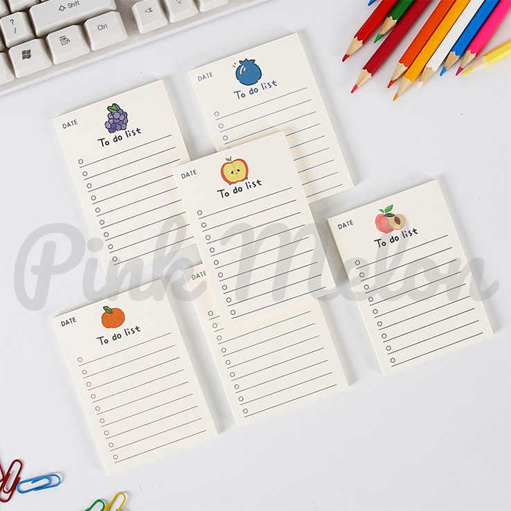 

Kertas Memo Notes Planner To Do List Lucu Unik Buah