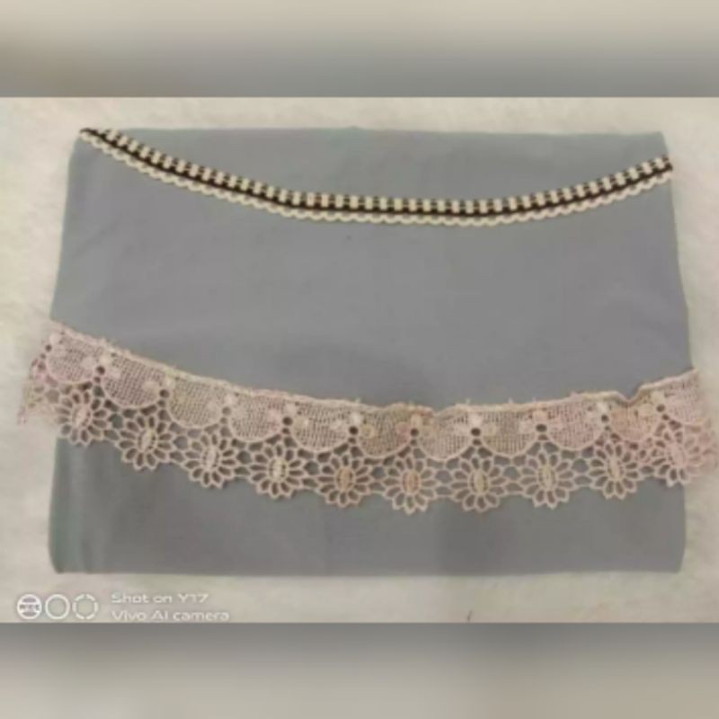 Hijab / Jilbab / Kerudung / Bergo / Khimar Instan Jersey Serut Renda List / Renda Serut Renda List Model Bergo Terbaru Termurah,Terjangkau dan Terlaris 2021/ Kerudung Wanita/ Muslimah Hijab-Abu Abu