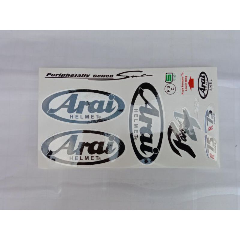 stiker helm Arai sticker set helm Arai ram4