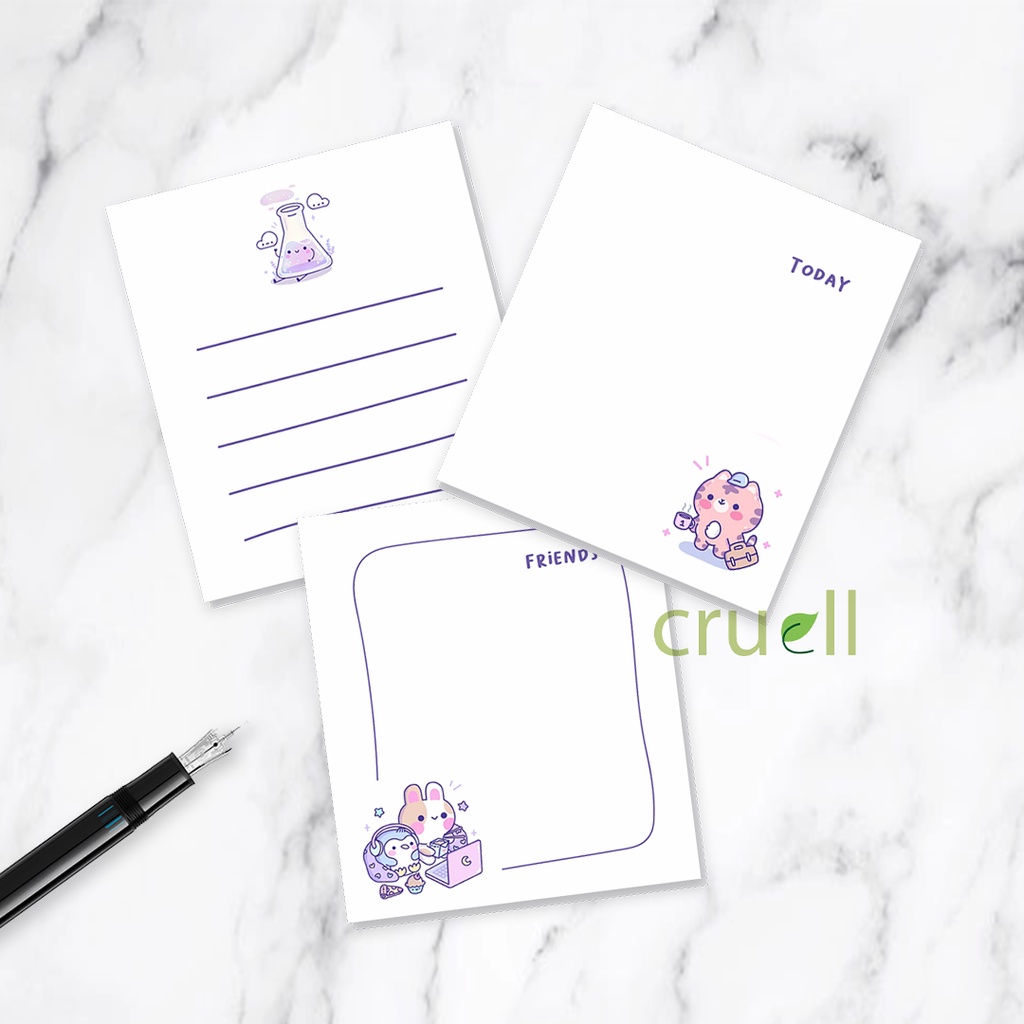 

[cruell] memopad purple cute isi 45 lembar - 009
