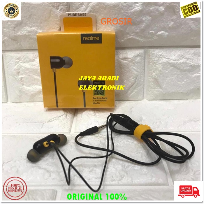 J111 REALME HEADSET EARPHONE EARPOD SUPER BASS MEGABASS BISA MUSIC DAN TELPON DUAL BAS HANDSFREE KABEL MEGABASS HANDPHONE AUDIO SUARA JERNIH SMULE KARAOKE UNIVERSAL MULTI BISA UNTUK SEGALA JENIS HANDPHON TAB PC LAPTOP DLL TERDAPAT TOMBOL KONTROL VOLUM