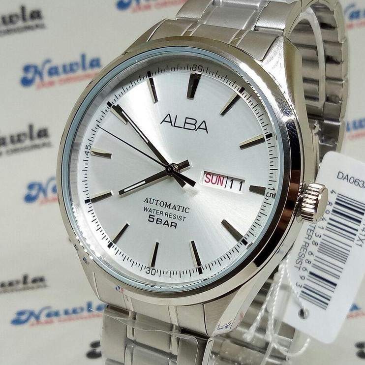 Alba Automatic AL4141X1 Analog Silver Dial - Jam Tangan Pria AL4141