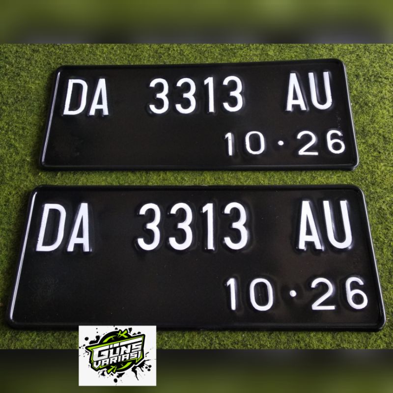 Plat nomor motor standard costum - variasi