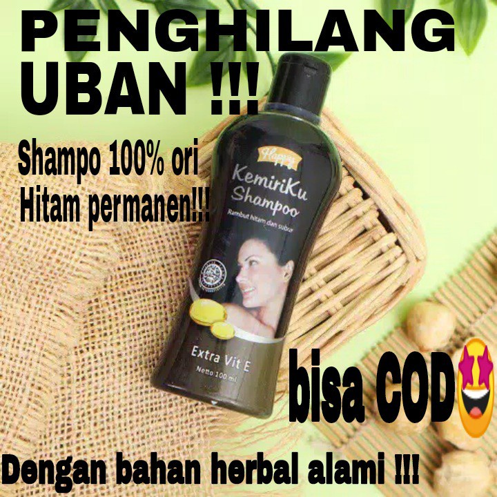 Shampoo Kemiri Happy KemiriKu Shampoo 100 ml / Shampo KemiriKu Rambut Hitam dan Subur/ Shampoo Pengh