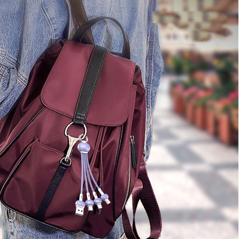 3in1 Kabel Data / Charger Micro USB / Type C / Lightning 5V 3.4a Fast Charging Untuk Smartphone Universal