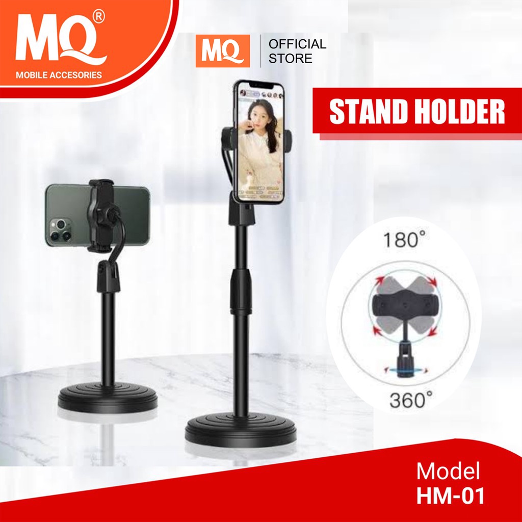 MQ Stand Holder HP Handphone Penyangga Broadcasting Putar 360 Desktop HM-01