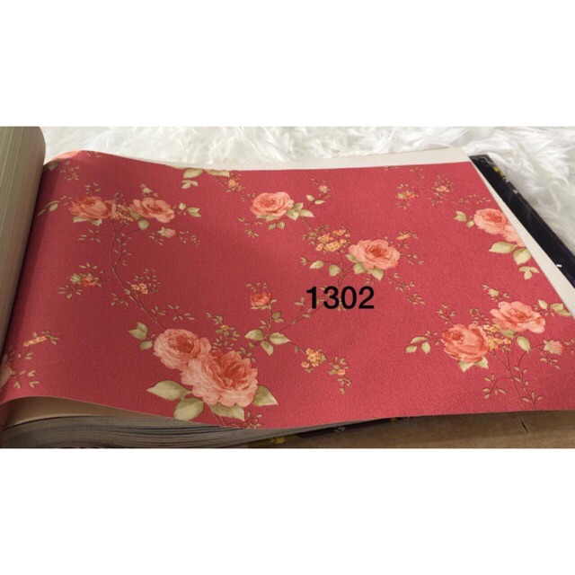 WALLPAPER DINDING MOTIF BUNGA SHABBY PINK ELEGANT