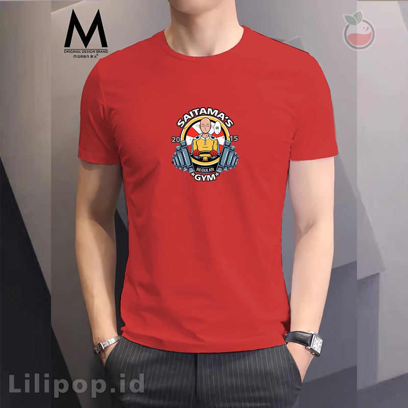 Lilipop Kaos Pria Saitama Gym Baju Distro Basic Tshirt Kasual