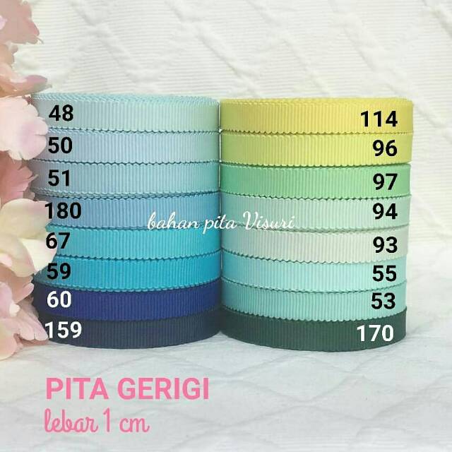 Pita Gerigi 1 cm seri C per yard (90 cm)