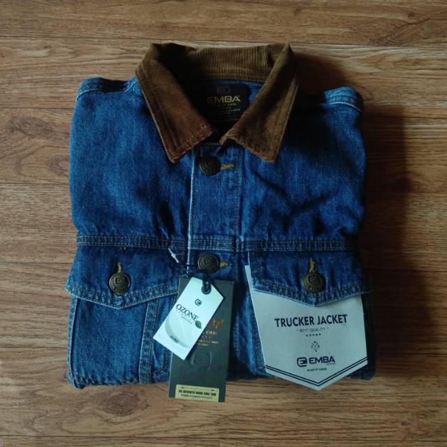 Jaket jeans merk emba 100% original