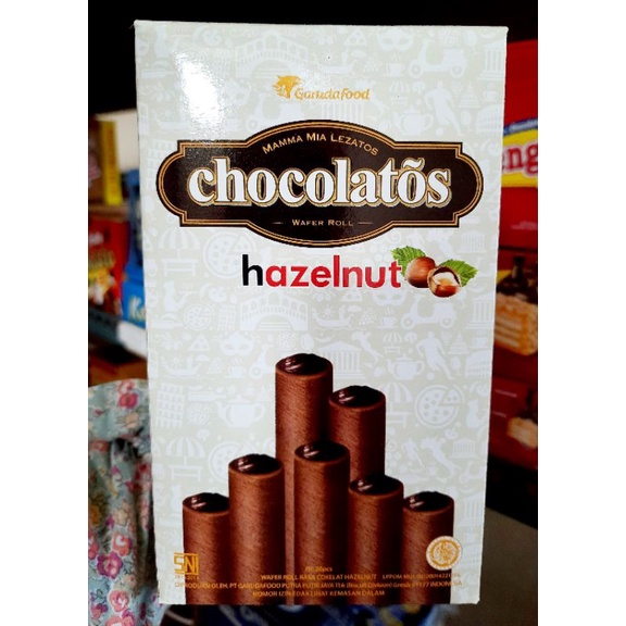 Chocolatos reguler 9 gr x 24 pcs / chocolatos hazelnut 16gr x 20pcs/ chocolatos black 16gr x 20pcs/ chocolatos sweet cheese 16gr x 20pcs