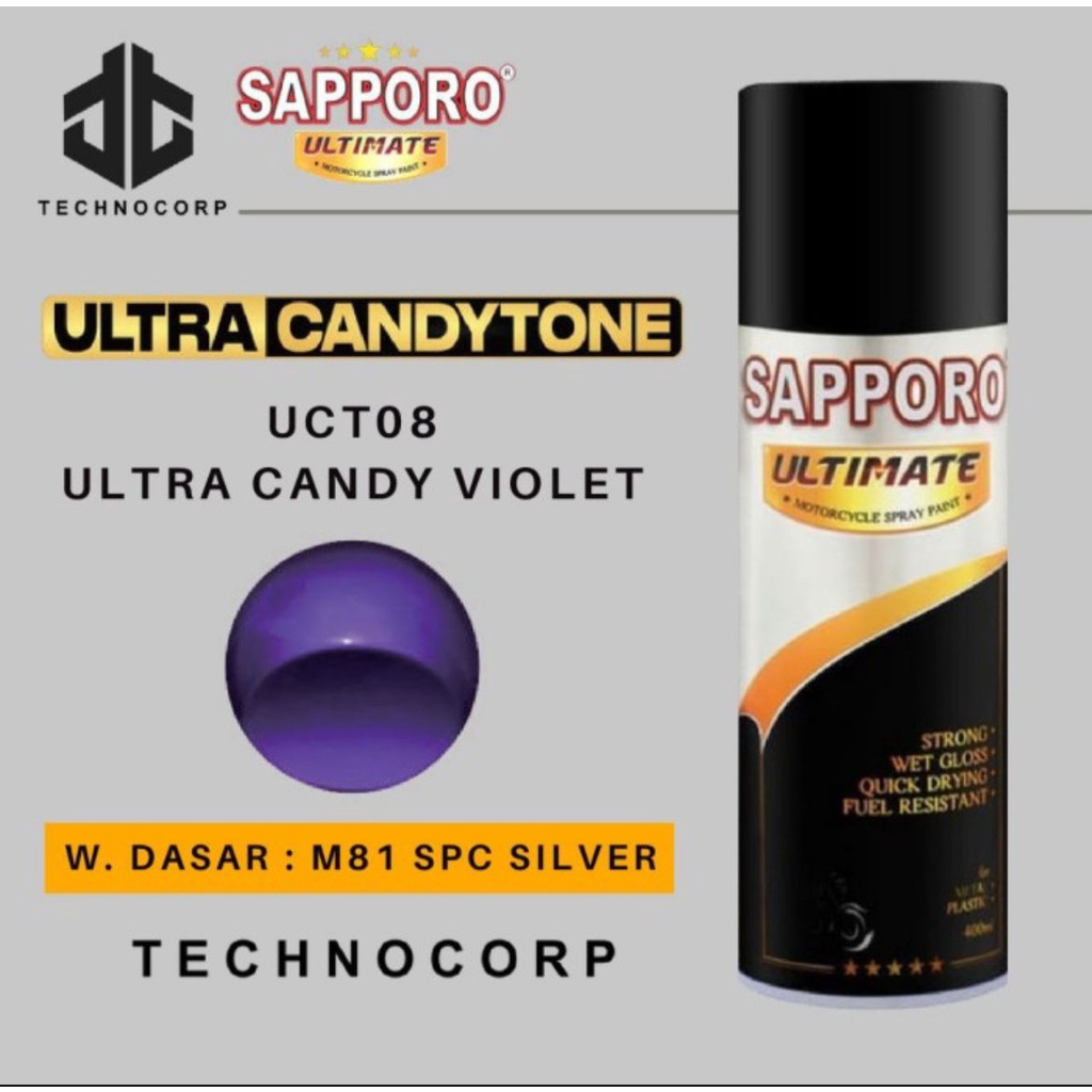 

Cat Semprot SAPPORO ULTIMATE UCT08 ULTRA CANDY VIOLET CANDYTONE