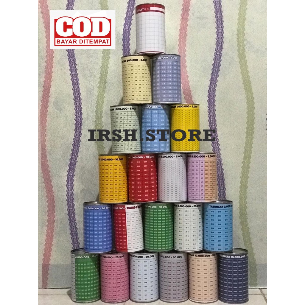 NEW Celengan TARGET MENABUNG VIRAL Celengan Kaleng Target Viral Celengan Unik Target Menabung